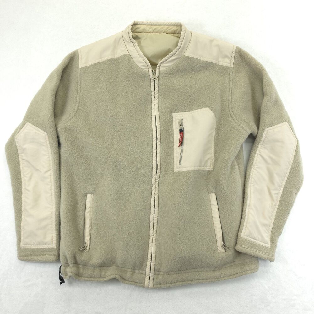 Burton Reversible Jacket Wool Nylon Men's Size Medium Beige